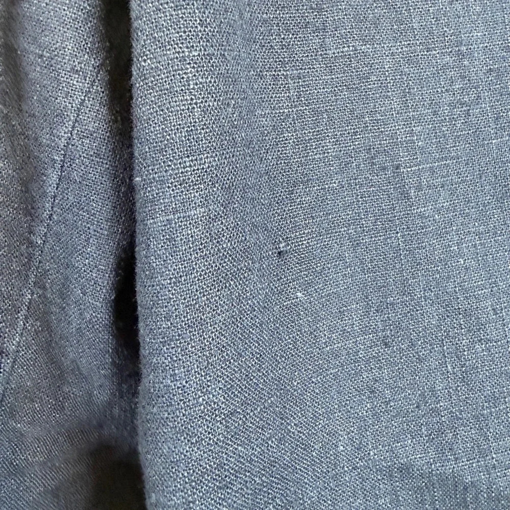 J. Crew Mens Navy Blue Linen Cotton Blend Blazer Sport Coat Jacket Size L‎ Y2K